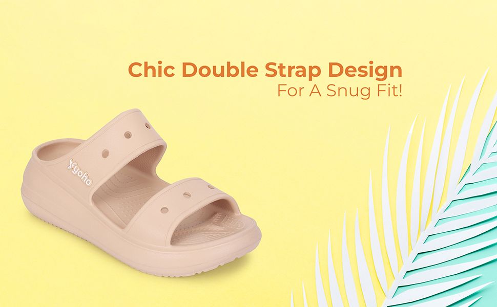 Double Strap Clog Sandals for Women