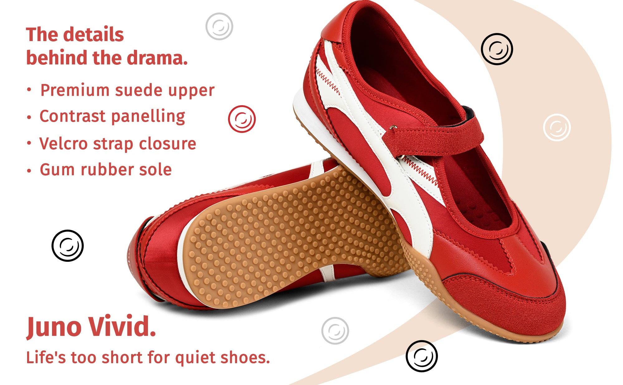 Juno Vivid Mary Jane Sneakers For Women